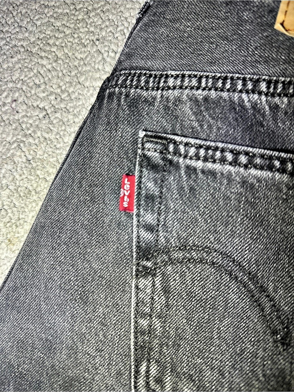 Levi's 501 Original Fit Jeans Straight Leg Gray - Picture 6 of 8